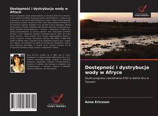 Capa do livro de Dostępność i dystrybucja wody w Afryce 