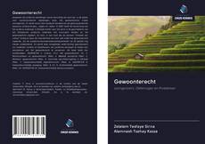 Capa do livro de Gewoonterecht 