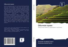 Bookcover of Обычное право