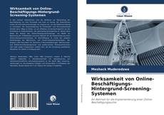 Buchcover von Wirksamkeit von Online-Beschäftigungs-Hintergrund-Screening-Systemen