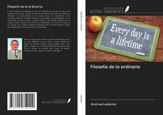 Buchcover von Filosofía de lo ordinario