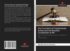 The Functions of Fundamental Duties and the Brazilian Constitution of 88 kitap kapağı