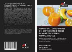 Buchcover von ANALISI DELLE PREFERENZE DEI CONSUMATORI PER LE BANANE E I FRUTTI DI ARANCIA DOLCE
