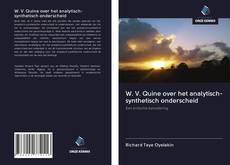 W. V. Quine over het analytisch-synthetisch onderscheid的封面