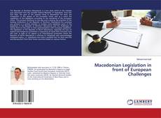 Copertina di Macedonian Legislation in front of European Challenges