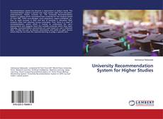 Buchcover von University Recommendation System for Higher Studies