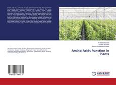 Copertina di Amino Acids Function in Plants