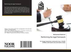 Portada del libro de Rerforming the legal framework