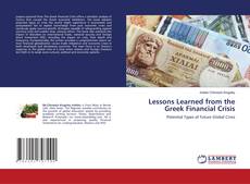 Copertina di Lessons Learned from the Greek Financial Crisis