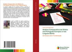 Buchcover von Análise Comparativa da Sílaba em Português Europeu e nas Línguas Bantu