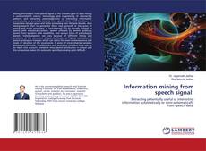 Copertina di Information mining from speech signal