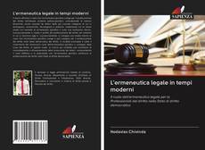 Buchcover von L'ermeneutica legale in tempi moderni