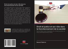 Capa do livro de Droit et justice et son rôle dans le fonctionnement de la société 