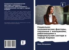 Обложка Социально-экономические факторы, связанные с женщинами, работающими в неформальном секторе в городе Керман