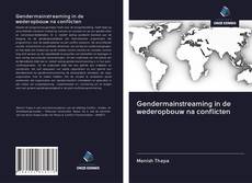 Gendermainstreaming in de wederopbouw na conflicten kitap kapağı