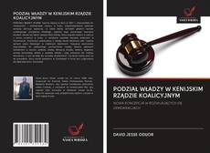 Copertina di PODZIAŁ WŁADZY W KENIJSKIM RZĄDZIE KOALICYJNYM