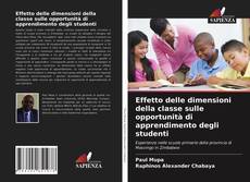 Bookcover of Effetto delle dimensioni della classe sulle opportunità di apprendimento degli studenti