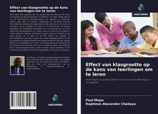 Bookcover of Effect van klasgrootte op de kans van leerlingen om te leren