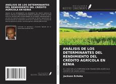 Copertina di ANÁLISIS DE LOS DETERMINANTES DEL RENDIMIENTO DEL CRÉDITO AGRÍCOLA EN KENIA