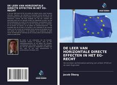 Buchcover von DE LEER VAN HORIZONTALE DIRECTE EFFECTEN IN HET EG-RECHT