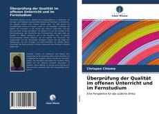 Copertina di Überprüfung der Qualität im offenen Unterricht und im Fernstudium