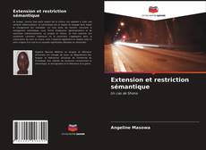 Borítókép a  Extension et restriction sémantique - hoz