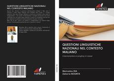 Capa do livro de QUESTIONI LINGUISTICHE NAZIONALI NEL CONTESTO MALIANO 