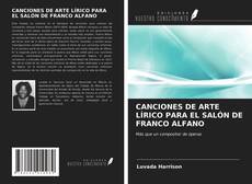 Portada del libro de CANCIONES DE ARTE LÍRICO PARA EL SALÓN DE FRANCO ALFANO