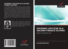 Bookcover of PIOSENKI LIRYCZNE DLA SALONU FRANCO ALFANO