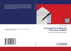 Copertina di A manual for writing for third year students
