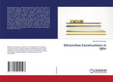 Copertina di Ditransitive Constructions in Igbo