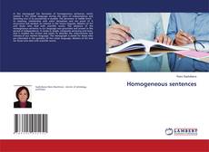 Copertina di Homogeneous sentences