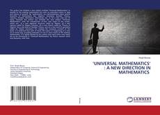 Buchcover von ‘UNIVERSAL MATHEMATICS’ : A NEW DIRECTION IN MATHEMATICS