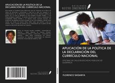 Buchcover von APLICACIÓN DE LA POLÍTICA DE LA DECLARACIÓN DEL CURRÍCULO NACIONAL