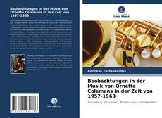 Portada del libro de Beobachtungen in der Musik von Ornette Colemans in der Zeit von 1957-1963
