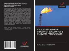 BADANIE PROBLEMÓW PRAWNYCH ZWIĄZANYCH Z UMOWAMI PAŃSTWOWYMI kitap kapağı