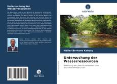 Bookcover of Untersuchung der Wasserressourcen