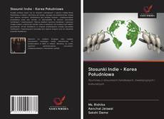 Portada del libro de Stosunki Indie - Korea Południowa