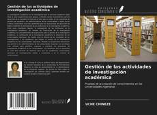 Portada del libro de Gestión de las actividades de investigación académica