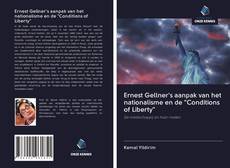 Portada del libro de Ernest Gellner's aanpak van het nationalisme en de "Conditions of Liberty"