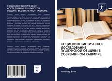 Couverture de СОЦИОЛИНГВИСТИЧЕСКОЕ ИССЛЕДОВАНИЕ ПУШТУНСКОЙ ОБЩИНЫ В СОВРЕМЕННОМ КАШМИРЕ.