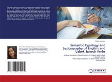 Buchcover von Semantic Typology and Lexicography of English and Uzbek Speech Verbs