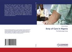 Buchcover von Duty of Care in Nigeria