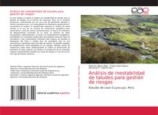 Análisis de inestabilidad de taludes para gestión de riesgos kitap kapağı