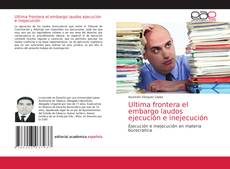 Ultima frontera el embargo laudos ejecución e inejecución kitap kapağı