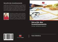 Portada del libro de Sécurité des investissements