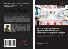 Copertina di Krótkie artykuły na temat wprowadzania do obrotu produktów i usług technicznych