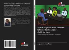 Capa do livro de Analisi linguistica del discorso fatto nella situazione dell'intervista 