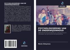 Couverture de PSYCHOLOGISERING VAN DE ONDERWIJSINHOUD