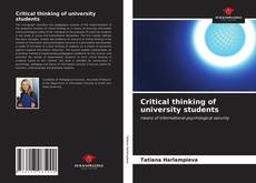 Critical thinking of university students的封面